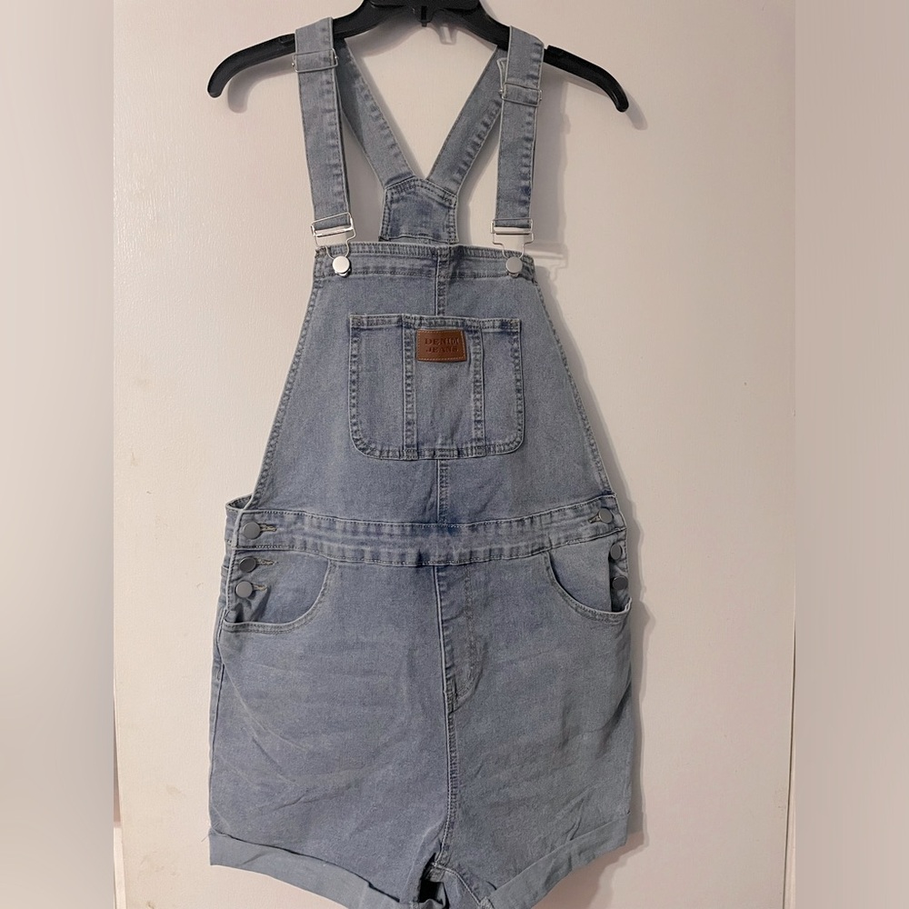 NWOT Blue Denim Overall Shorts